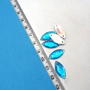 تصویر نگین چشمی دوختنی آبی کد 1 