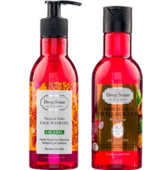 تصویر پک شستشو صورت میوه ای دیپ سنس Deep Sense Tropical Fruit Face Wash Pack