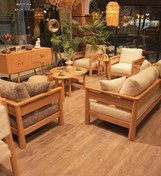 تصویر مبل راحتی مینیمال مدل ژنرال آمریکایی تمام چوب راش 