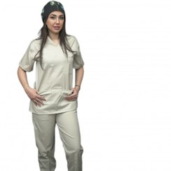 تصویر اسکراب شلوار رنگ کرم 