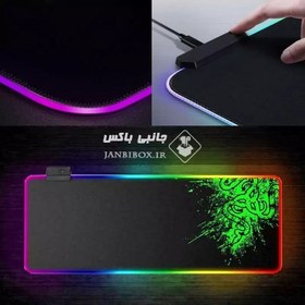 تصویر پد ماوس گیمینگ 30*70 RGB دار طرح ریزر Razer 