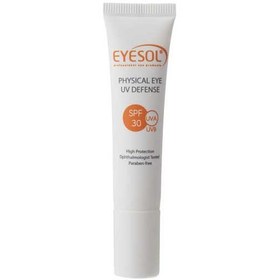 تصویر کرم ضدآفتاب بی رنگ دورچشم آیسول Eyesol Physical Eye UV Defense Cream 15 ml