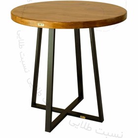 تصویر میز و صندلی چوبی دکومرآت مدل گردو 