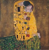 تصویر تابلو نقاشی بوسه گوستاو کلیمت 