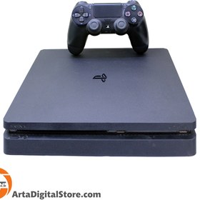 تصویر کنسول PS4 Slim 1TB Jet Black تک دسته 