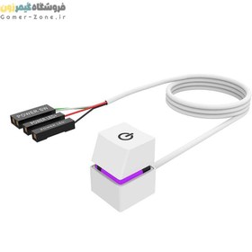 تصویر دکمه پاور اکسترنال مکانیکال کامپیوتر مدل PC Power Button Switch - On/Off LED Light Mechanical Button Extension Cable 