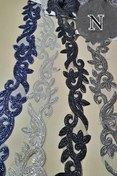 تصویر نوار مجلسی مدل پنلی کارشده lace for dress