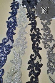 تصویر نوار مجلسی مدل پنلی کارشده lace for dress