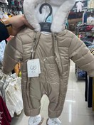 تصویر کاپشن سرهمی نوزادی داخل خز دانالو - ۶تا۹ ماه قد از سرشانه تا مچ پا ۶۱عرض سینه ۳۳ 