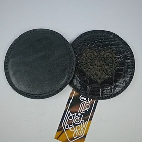 تصویر آینه چرم طبیعی طرح قلب کد 259 