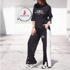 تصویر تیشرت شلوار بالنسیاگا زنانه - گلبهی 