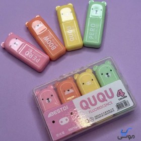 تصویر هایلایتر تدی ۴ رنگ بسته ۴ عددی 