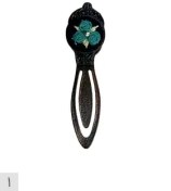 تصویر نشانک گل نشان گلدوزی | نشانگرکتاب برنجی مدل GL 