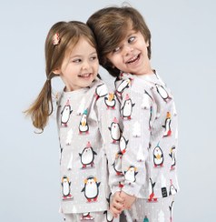 تصویر ست بلوز و شلوار راحتی خونگی کبریتی ریلی نخ پنبه ضد لک طرحدار کد ۹۲۳ 