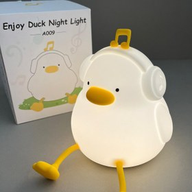 تصویر چراغ خواب سیلیکونی ادرک هدفون دار enjoy duck night light