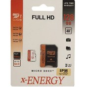 تصویر مموری کارت حافظه‌ microSDXC ایکس انرژی کلاس 10 ظرفیت 128 گیگابایت microSDXC X Energy class 10 memory card with a capacity of 128 GB