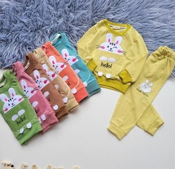 تصویر بلوز شلوار بچگانه خرگوشی سایز ۶ ماه تا ۵ سال 