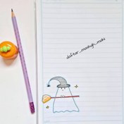 تصویر دفتر سیمی فانتزی- بدون رنگ آمیزی- 100 برگ 