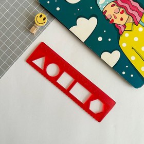 تصویر خط کش 15سانت اشکال ژله ای صریر 