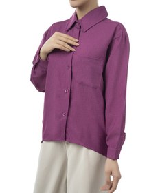 تصویر شومیز زنانه لینن سرخابی آر ان اس RNS کد 11272383 