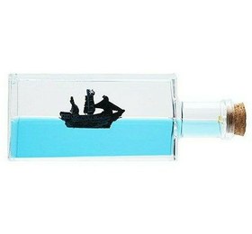 تصویر دکوراتیو قایق شناور مدل بطری 