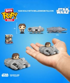 تصویر بیتی پاپ هان سولو و میلینیوم فالکون Bitty Pop! Rides Han Solo and The Millennium Falcon 