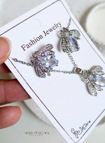 تصویر Women's half set of fashion brand ladybug model, jewelry, silver plating, fixed, free shipping 