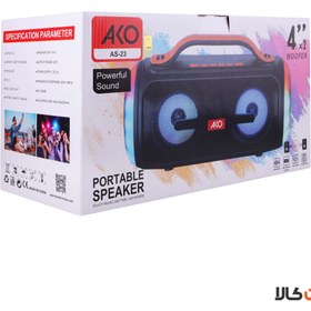 تصویر اسپیکر بلوتوثی قابل حمل آکو مدل AS-23 Ako AS-23 portable bluetooth speaker