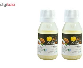 تصویر روغن نارگیل فدک مدل coconut oil حجم 50 میلی لیتر مجموعه 2 عددی 