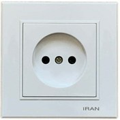 تصویر پریز برق ایران الکتریک مدل برلیان بدون ارت 