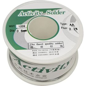 تصویر سیم لحیم اکتیویتی ACTIVITY 63/37 – 0.8mm – 100 gr 