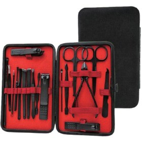 تصویر ست مانیکو و پدیکور ناخن 18 عددی گرین GNMTRVL18BK 