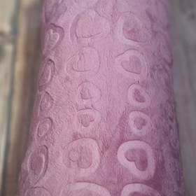 تصویر پتو مسافرتی قلبی تک نفره - سرخابی تیره 