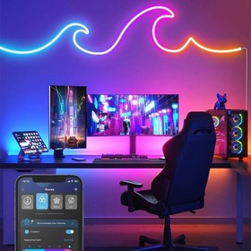 تصویر ریسه ی نئون فلکسی 3 متری گووی مدل Govee RGBIC LED Neon Rope Light 