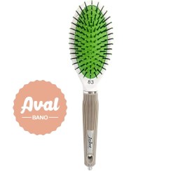 تصویر برس مو بیضی جیول مدل پلاستیکی کد 83 Jewel Hair Brush Code 83