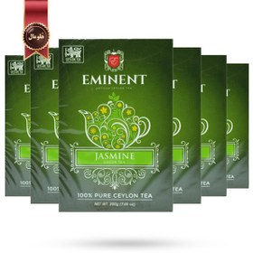 تصویر 6 عدد چای امیننت eminent مدل چای سبز یاسمین jasmine green tea وزن 200 گرم 