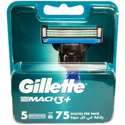 تصویر تیغ یدک 3 لبه ژیلت مدل Mach3 Turbo بسته 5 عددی 