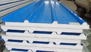 تصویر ساندویچ پانل سقفی 5 سانتی متری دو رو ورق آبی 