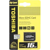 تصویر کارت حافظه microSDHC توشیبا 16 گیگابایت مدل 533X کلاس 10 استاندارد UHS-I 