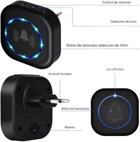 تصویر زنگ درب بی‌سیم Blendura ضد آب 