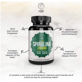 تصویر کپسول اسپیرولینا Noble Nature - بسته 120 عددی 