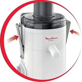 تصویر Moulinex Juicer | Fruitelia Juice Extractor | 350 Watts | White | Plastic/Stainless Steel | 2 Years Warranty |JU370127 