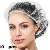 تصویر کلاه یکبار مصرف نایلونی مدل آکاردئونی بسته 10 عددی ، نایلون کاور غذا و کفش 
