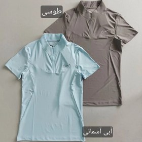 تصویر تیشرت ورزشی زنانه نایک مدل نیم زیپ کد 4012 Women T-shirt 004012