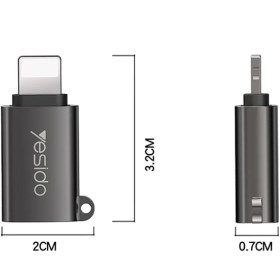 تصویر تبدیل یسیدو OTG مخصوص آیفون USB 3.0 