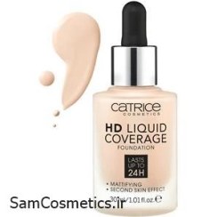 تصویر کرم پودر کاتریس مدل HD Liquid Coverage حجم ۳۰ میلی لیتر با ماندگاری ۲۴ ساعت 