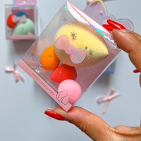 تصویر بیوتی بلندر تخم مرغی ۴ تایی بسیار نرم سبک - تیره Beauty blender