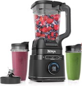 تصویر Ninja Detect Power Blender Pro + Personal Single-Serve، فناوری BlendSense، برای اسموتی، غذا و موارد دیگر، میز آشپزخانه جمع و جور، 1800 P-Watts، 72 اونس. پارچ، (2) 24 اونس. فنجان، مشکی، TB301 Ninja Detect Power Blender Pro + Personal Single-Serve, BlendSense Technology, For-Smoothies, Food and More, Compact Kitchen Countertop, 1800 P-Watts, 72 oz. Pitcher, (2) 24 oz. Cups, Black, TB301