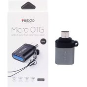 تصویر تبدیل OTG تایپ سی yesido سوپر فست دیتا - مشکی 