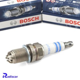 تصویر شمع موتور پایه کوتاه معمولی چهارالکترود FGR 7 DQP+(Platinum +4) برند Bosch کد 0242236562 